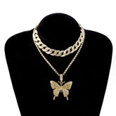 Diamond Butterfly Necklace